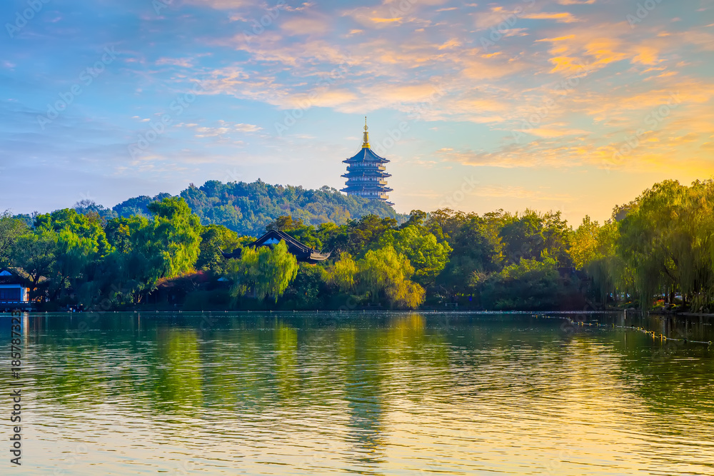 The beautiful landscape of Hangzhou, West Lake The beautiful landscape of Hangzhou, West Lake