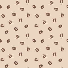 Handdoek met foto Koffie patronen Lichtbruine koffiebonen textuur patroon  © nadiinko