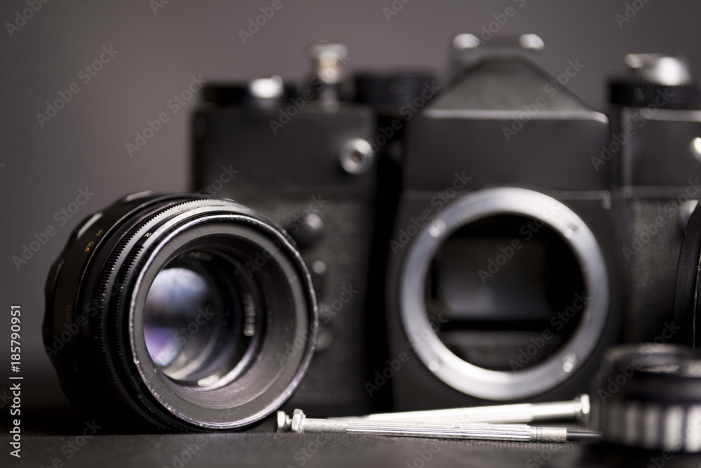 old 35mm film camera lens