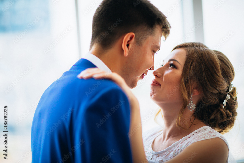 bride and groom on background clear windows bride and groom on background clear windows