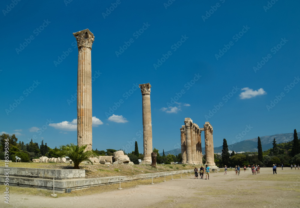 Olympian Zeus columns  ruins  in Athens  Greece