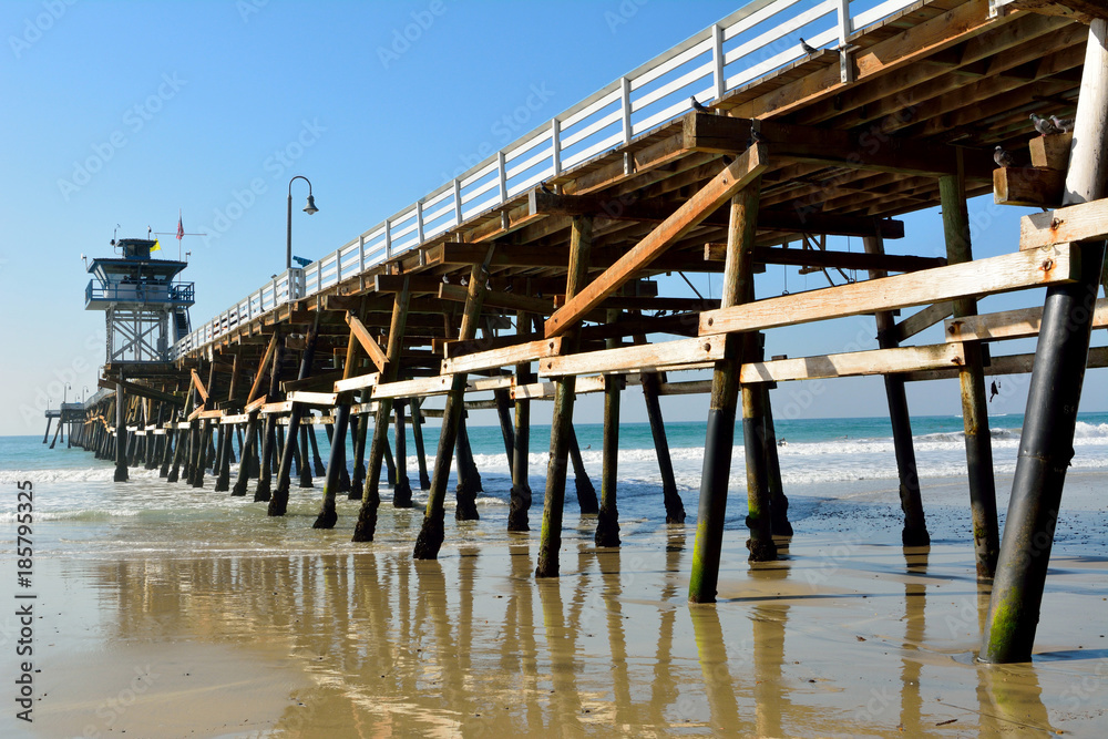 Wooden pier in San Clemente, CA.