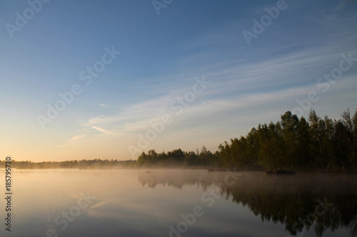 Sunrise at lake © StefanKW
