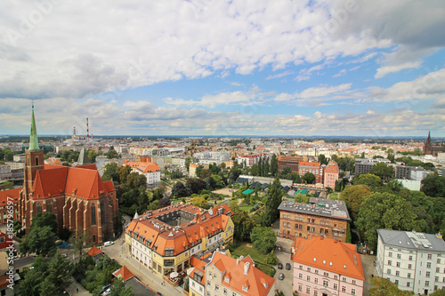 Fototapeta Naklejka Na Ścianę i Meble -  Vista aérea de Wroclaw, Polonia