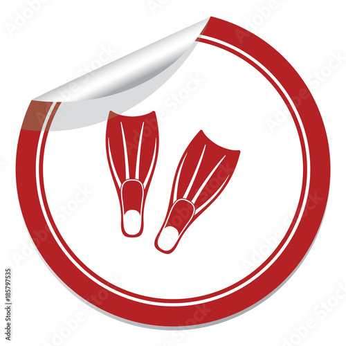 Diving flippers icon