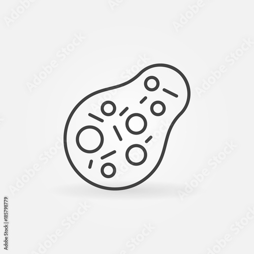 Bacteria vector minimal icon in line style 
