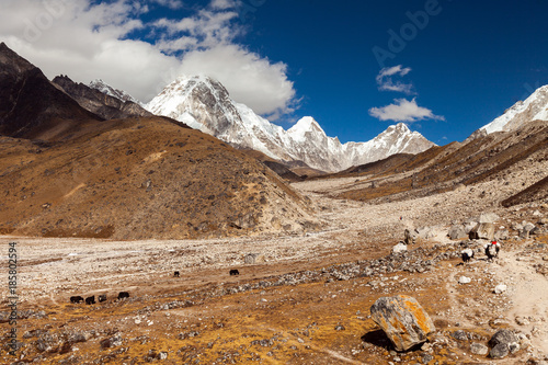 snowy mountains. Nepal, Himalayas