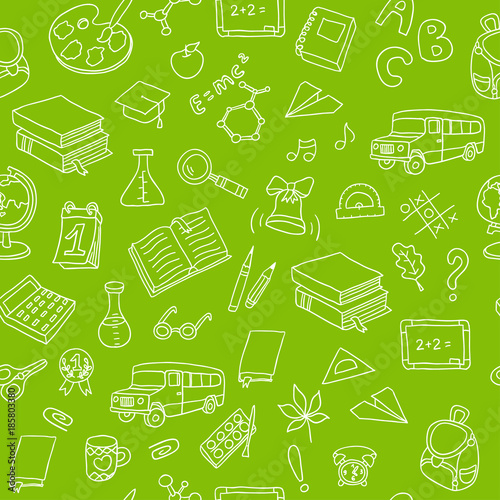 Back to School. Can be used for textile, website background, book cover, packaging.