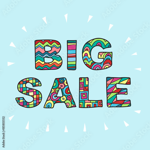Big sale. Stock vector template, easy to use.