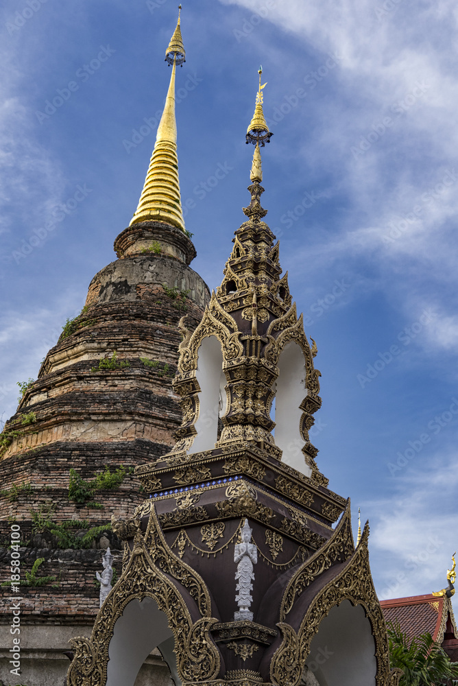 Fototapeta premium Stupa at a Buddhist temple Chiang Mai Thailand