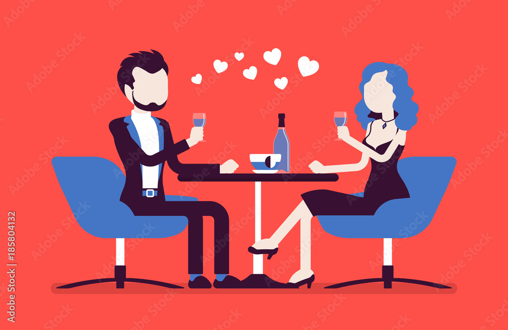 Couple on a romantic date Couple on a romantic date