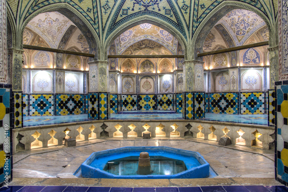 The Sultan Amir Ahmad bathhouse in Kashan, Iran.