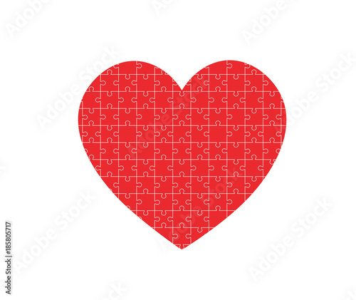 Puzzle heart vector background. Vector illustration EPS 10.