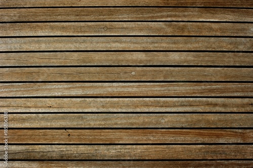 High quality, rosewood deck on yacht.  photo