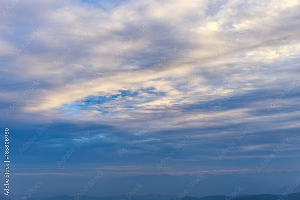 Beautiful cloudy weather in mountains, cloudy and fog Beautiful cloudy weather in mountains, cloudy and fog