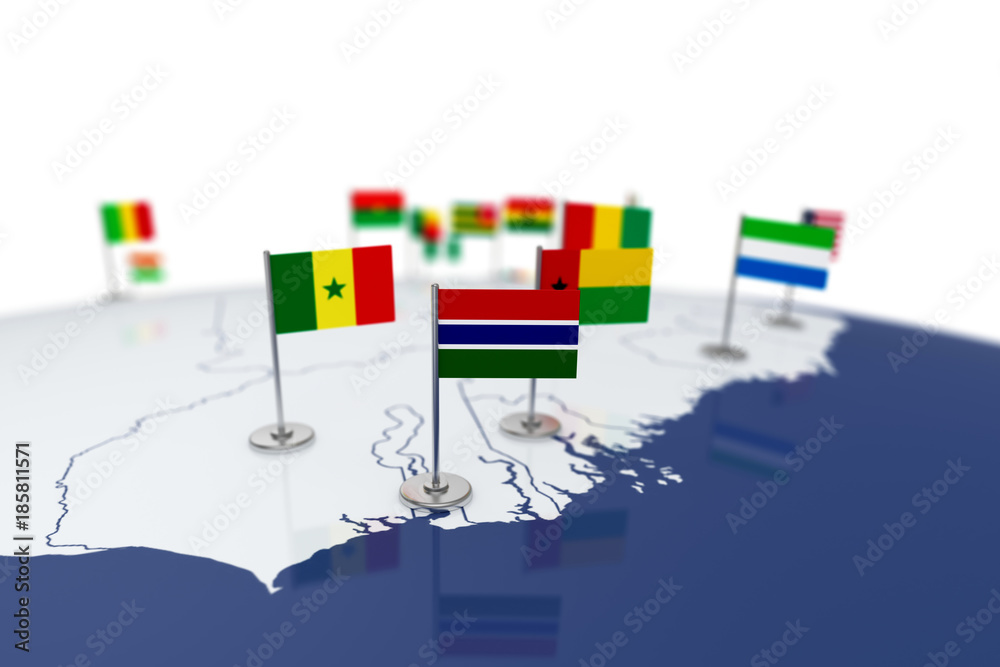 Obraz premium Gambia flag
