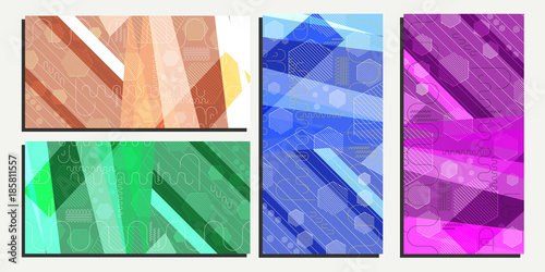 Abstract geometric background from hexagons vector eps10