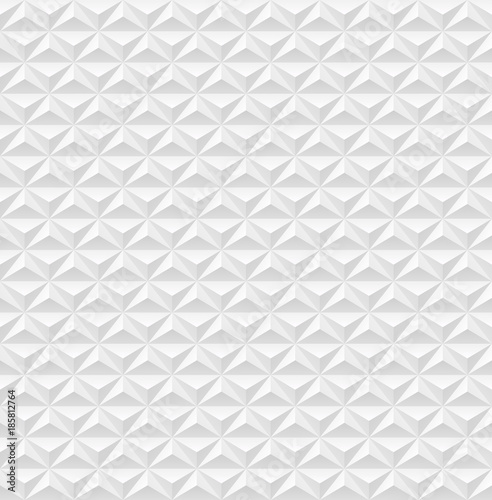 Vector white background. Seamless volumetric geometric pattern. Modern seamless pattern.