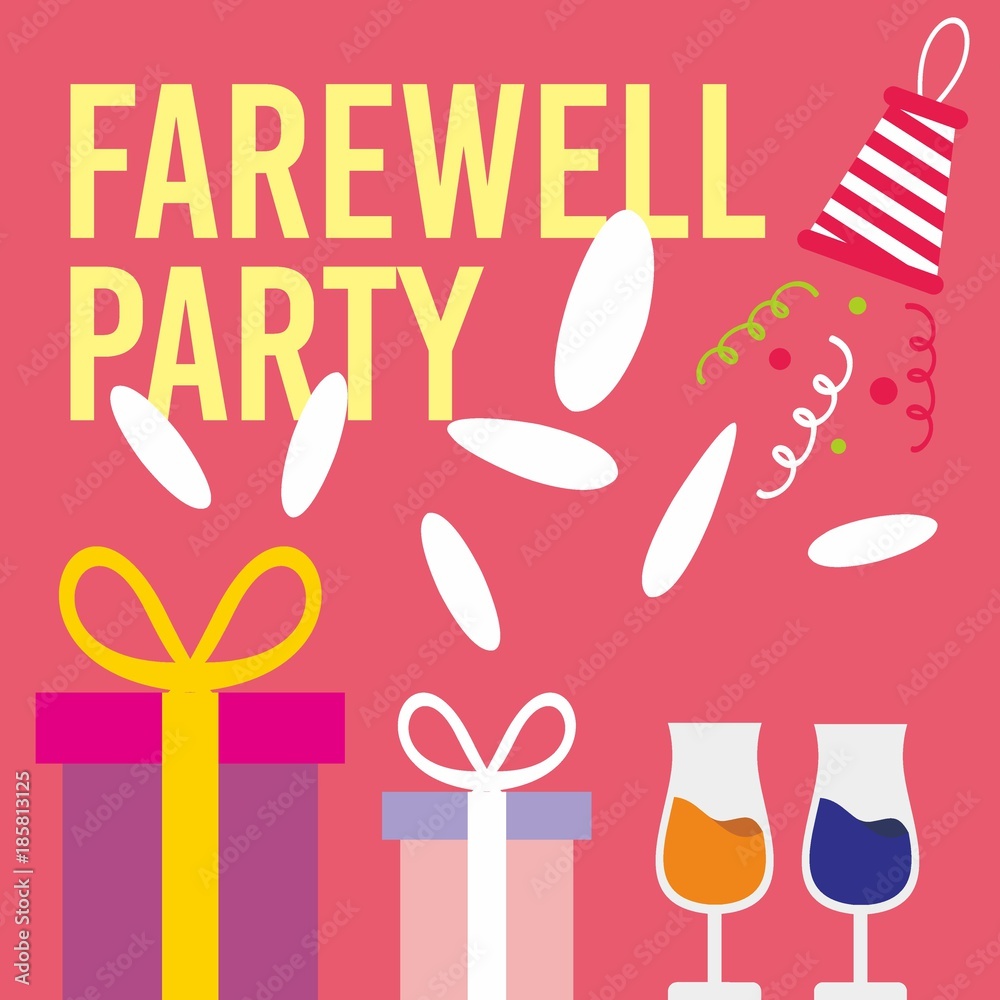 Farewell party illustration vector art Farewell party illustration vector art