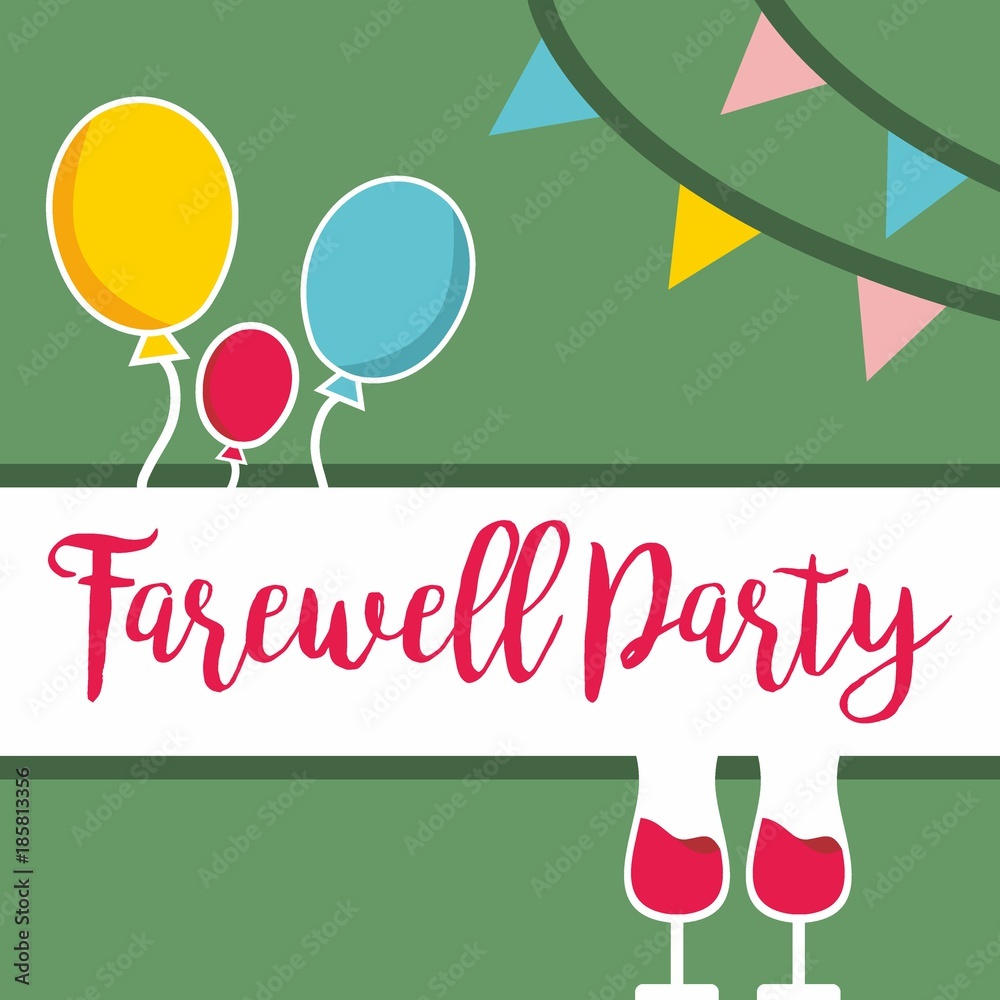 Farewell party illustration vector art Stock Vector | Adobe Stock