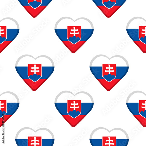 Seamless pattern from the hearts with flag of Slovakia Free Download Seamless pattern from the hearts with flag of Slovakia - GFXLoad
