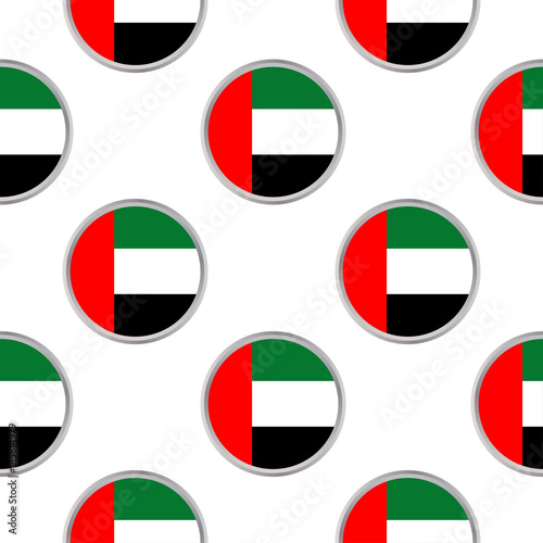 Seamless pattern from the circles with flag of the United Arab Emirates . Free Download Seamless pattern from the circles with flag of the United Arab Emirates . - GFXLoad