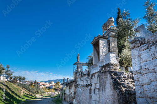 Kerameikos, the cemetery of ancient Athens in Greece. photo