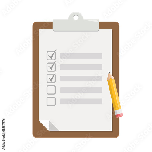 Checkliste Flat Design Icon