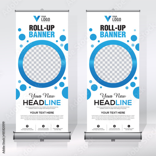Roll up banner design template