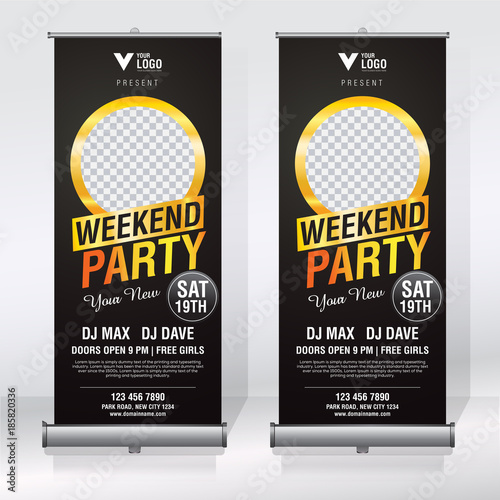 Roll up banner design template