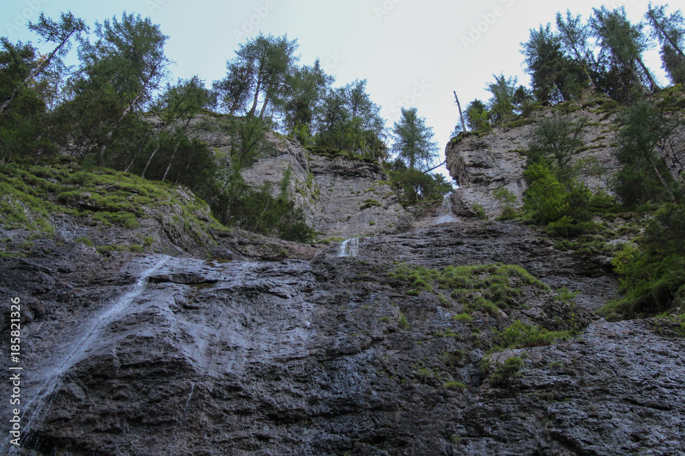 Franzei waterfall, Veneto, Italy. Franzei waterfall, Veneto, Italy.