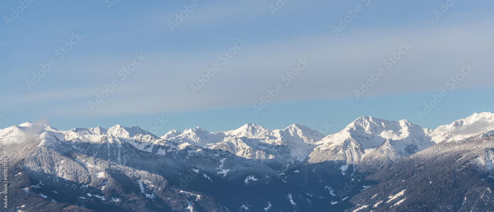 snow mountain  chain Alps landscape south tirol Italy