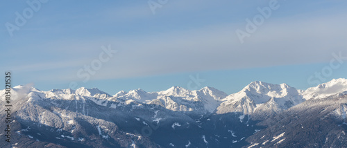snow mountain chain Alps landscape south tirol Italy