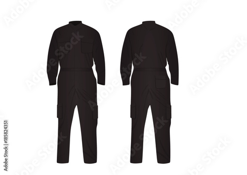 Grey repairman uniform. vector illustration