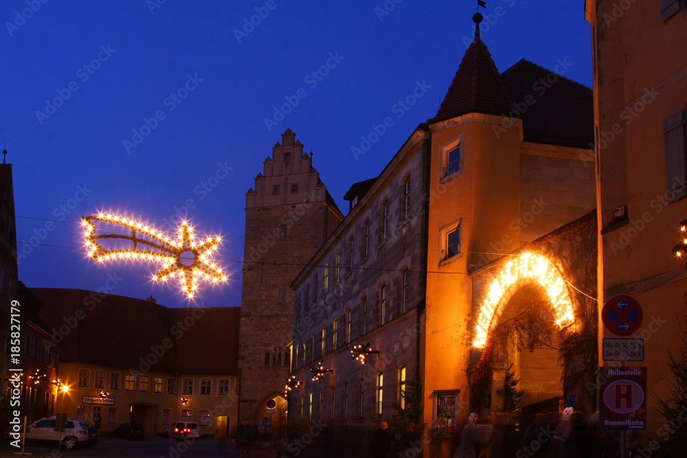Naklejka premium Dinkelsbühler Weihnachtsmarkt, Bayern, Deutschland