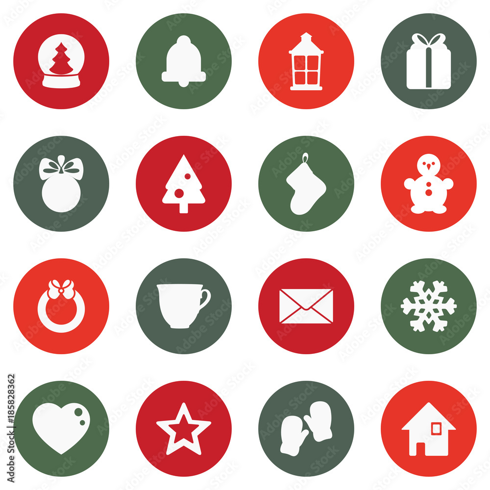 Vector illustration of christmas icons set Vector illustration of christmas icons set
