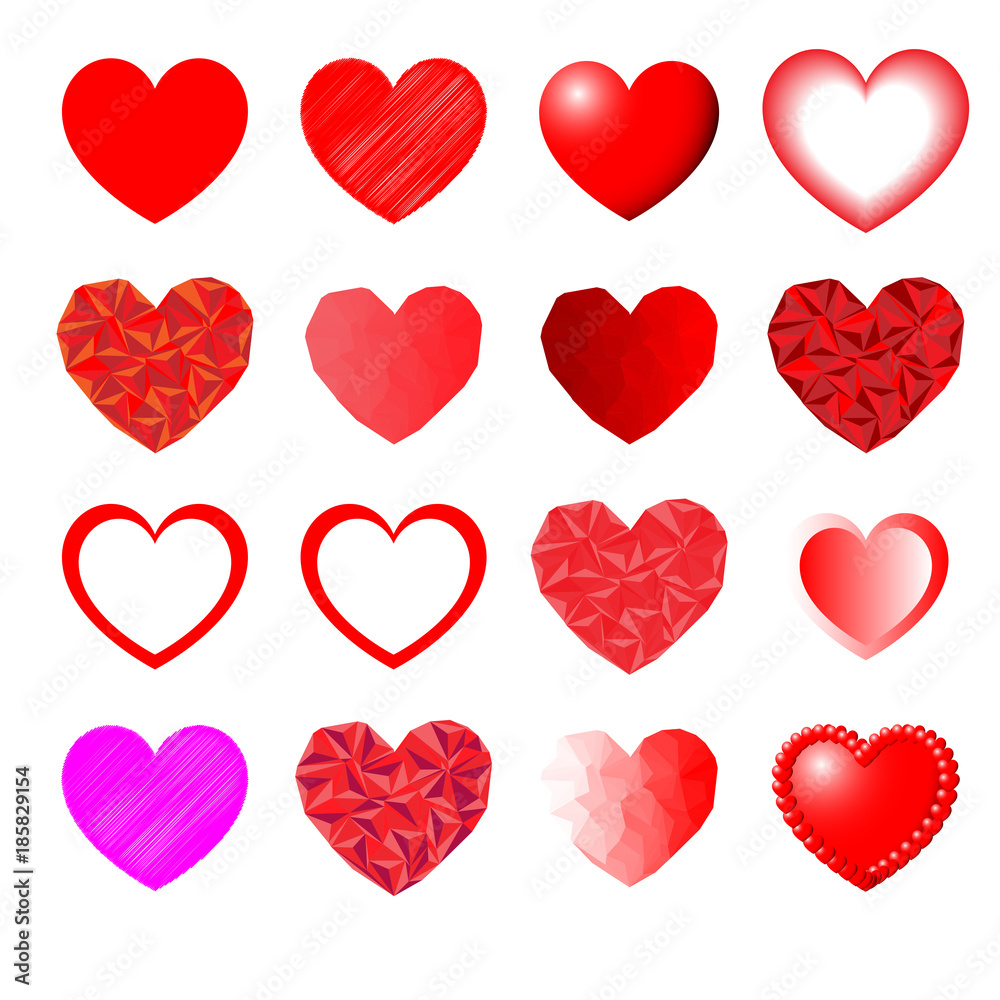 Heart set for Valentine days Heart set for Valentine days
