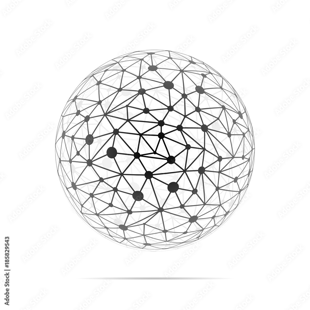 Global connections sphere, communication concept Global connections sphere, communication concept