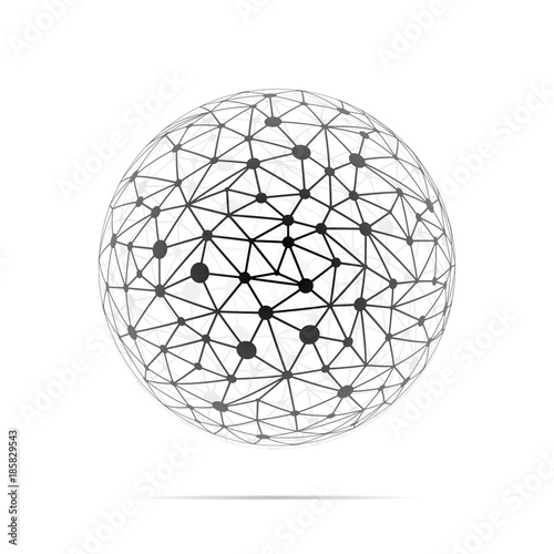 Global connections sphere, communication concept