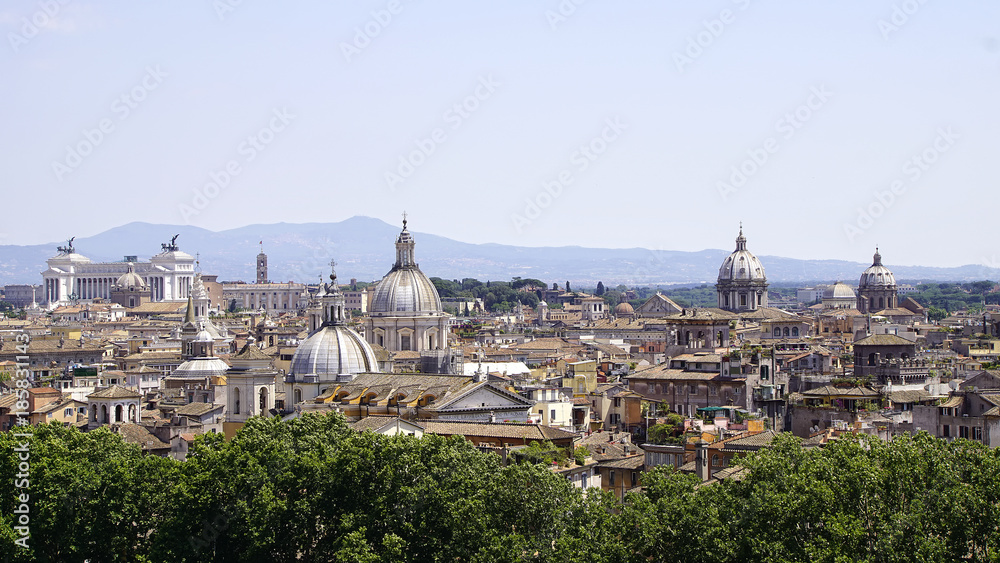 Rome City View from Castel Sant'Angelo Rome Italy