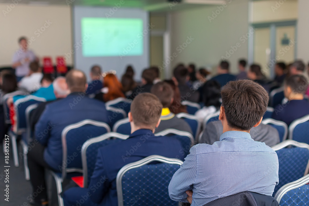 The image of a conference in a conference hall The image of a conference in a conference hall
