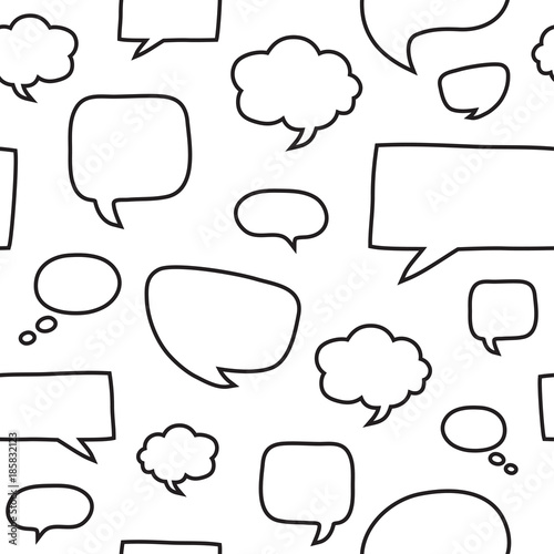 Seamless pattern with speech bubbles. Texture for wallpaper, fills, web page background.