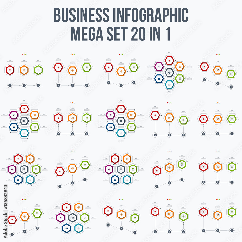 Set with infographics Set with infographics