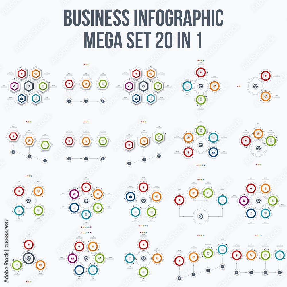 Set with infographics Set with infographics