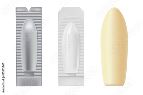 Set of packings for a suppository