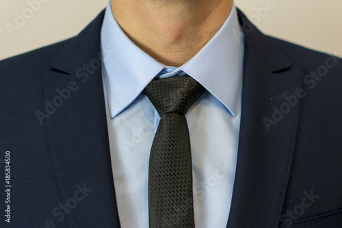 Photos Closeup shot of business suit on a man, chest