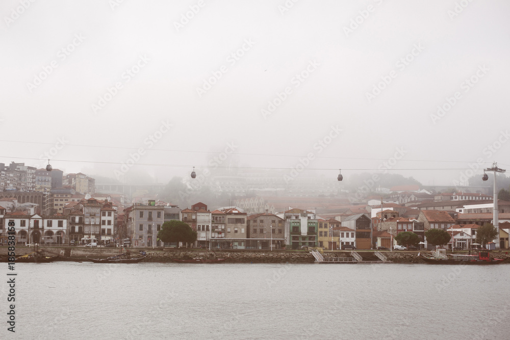 Porto old town cityscape on the Douro River