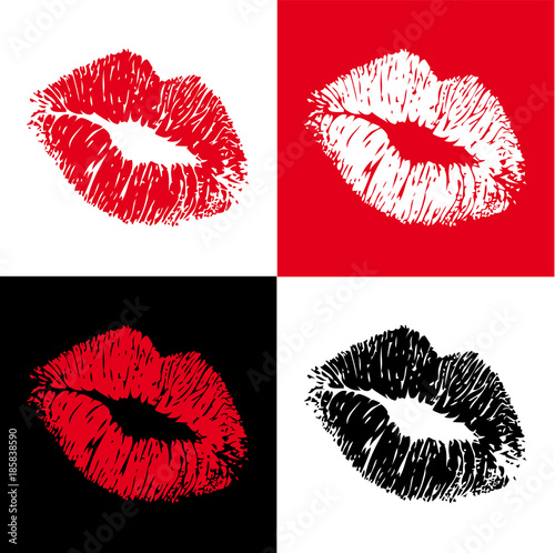 sexy kiss popart collage photo