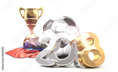 soccer football trophy. rus...