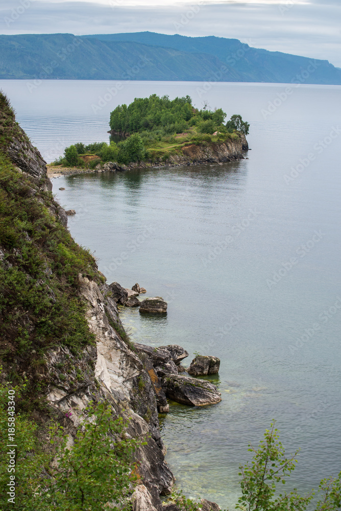 The Baikal lake coat, Shaman Rock . Shamanka - famous place between Kultuk and Sludanka. Fear Stone